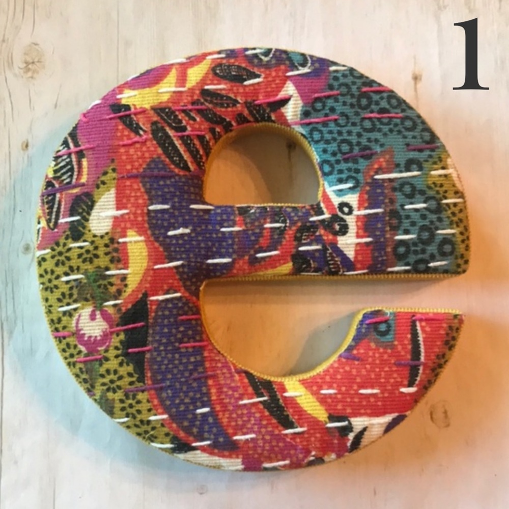 Anthropologie Ikat Monogram Wall Hanging - Picture 4 of 11